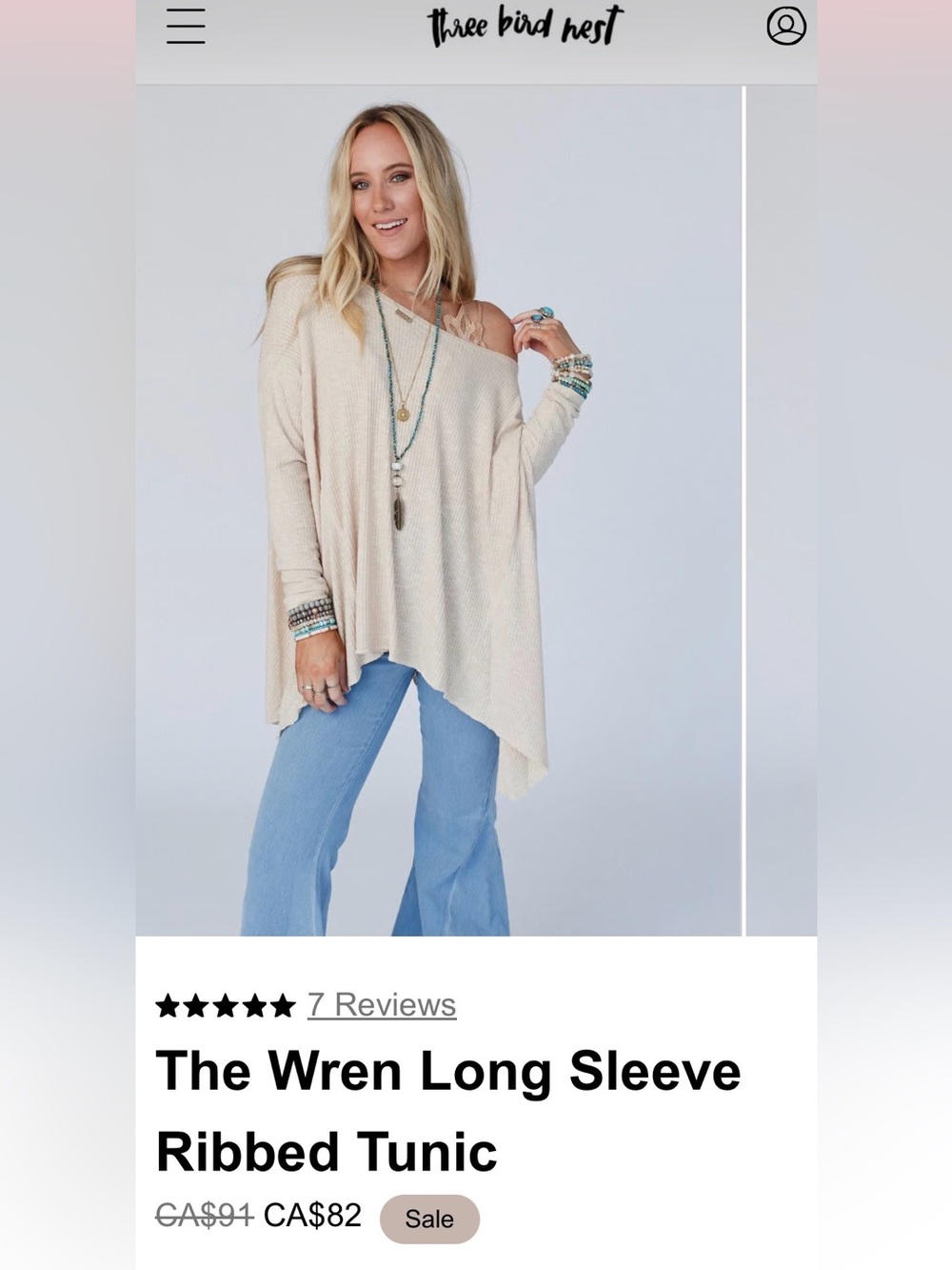 Three Bird Nest Wren Off-Shoulder Top- Cream